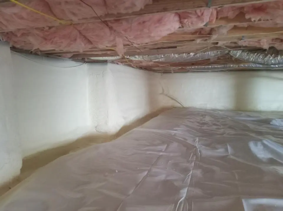 Crawl space encapsulation with closed-cell spray foam for Spray Foam Roofing in Beachwood